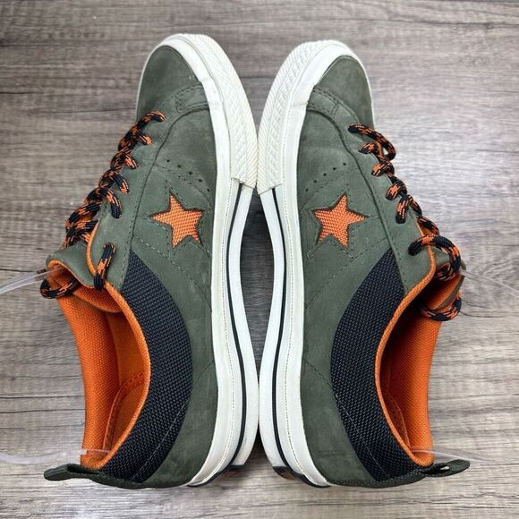 Converse~Women’s~One Star Olive & Orange Nubuck Suede Sneakers~Size 7.5 - Picture 6 of 8